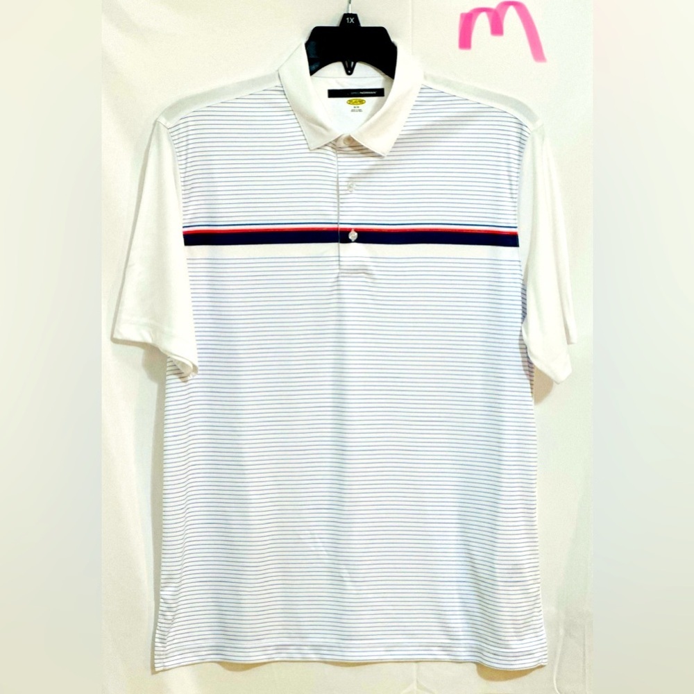 MENS RED, WHITE & BLUE GREG NORMAN GOLF ⛳️ POLO